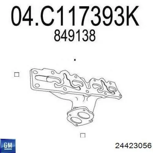 Купити 24423056 General Motors Випускний колектор