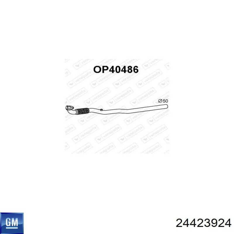 Глушник, передня частина 24423924 General Motors