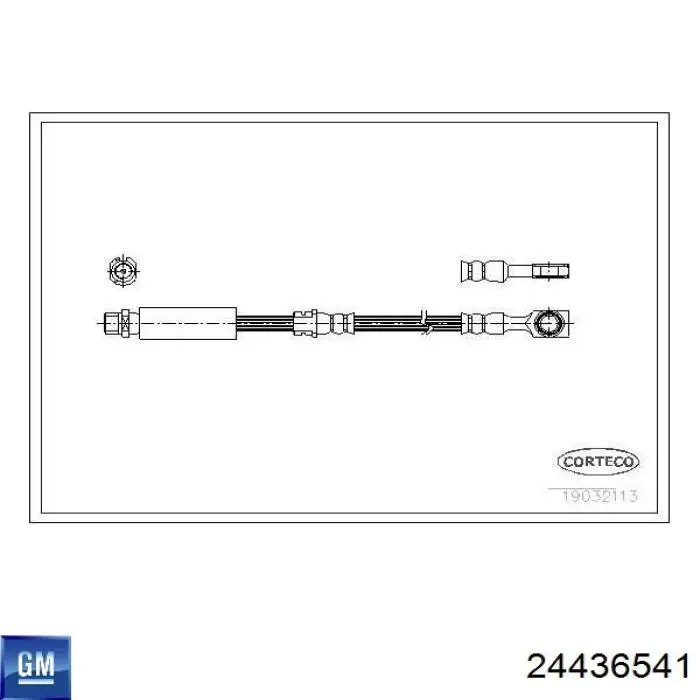 Шланг гальмівний передній 24436541 General Motors