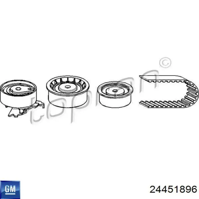 Купити 24451896 General Motors Ремінь газорозподільного механізму