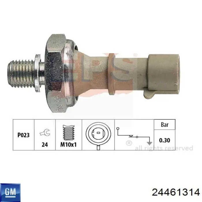 Манометри (показник тиску масла) General Motors 24461314 ціна, від 3.28 USD