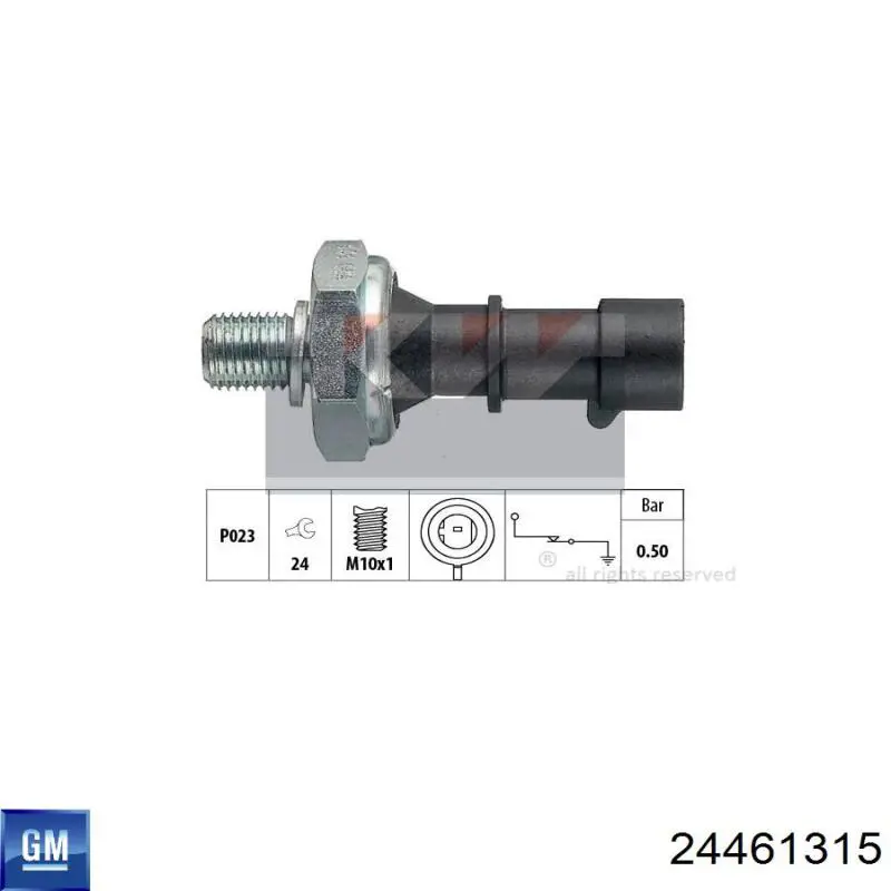 Датчик тиску масла двигуна General Motors 24461315