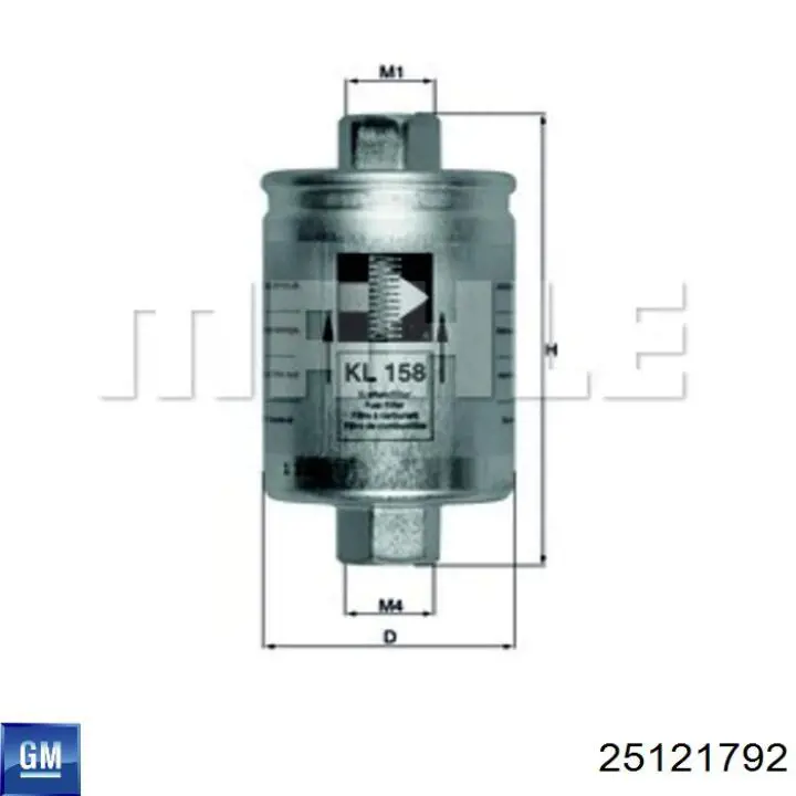25121792 General Motors Фільтр палива