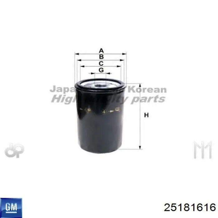 Купити 25181616 General Motors Фільтр очищення масла відцентровий