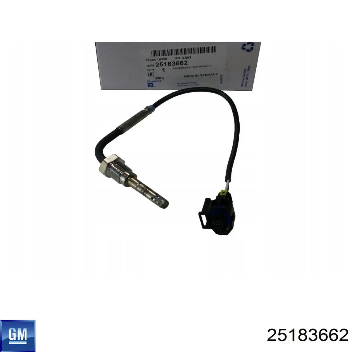 Купити 25183662 General Motors Датчик температури відпрацьованих газів (ВГ), перед фільтром сажі
