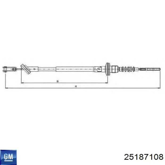 Трос зчеплення 25187108 General Motors