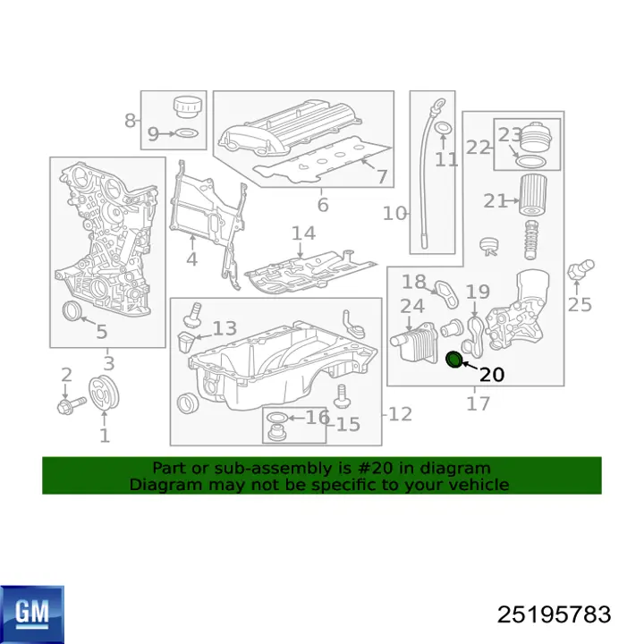  General Motors 25195783 ціна, від 3.69 USD
