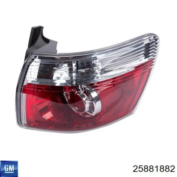 Правий катафот заднього бампера General Motors 25881882 ціна, від 38.09 USD