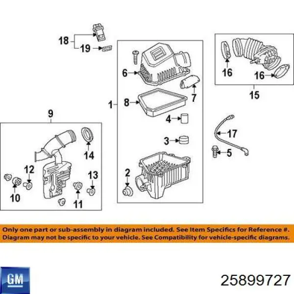 Фільтр повітряний 25899727 General Motors