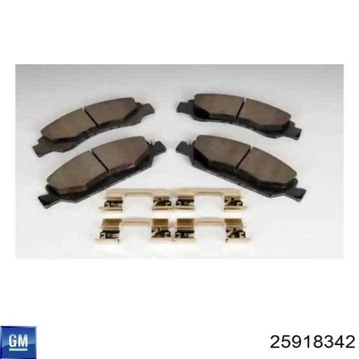 Гальмівні колодки General Motors 25918342 ціна, від 55.05 USD