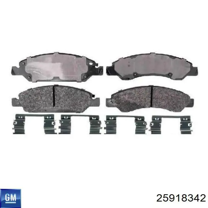 25918342 General Motors Передні гальмівні колодки