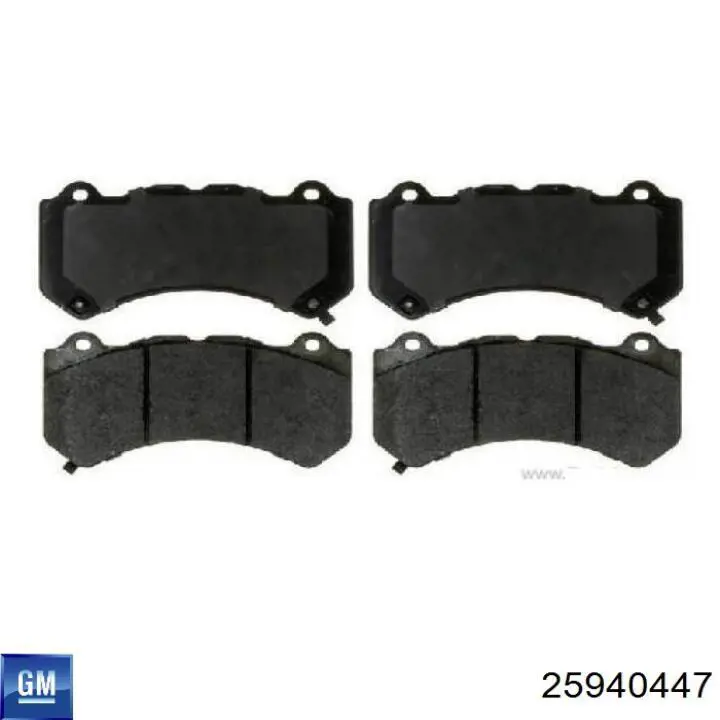 25940447 General Motors Передні гальмівні колодки