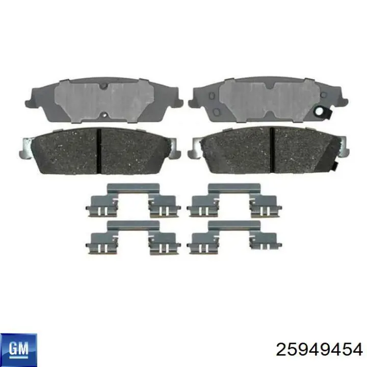 Задні гальмівні колодки General Motors 25949454 ціна, від 43.47 USD
