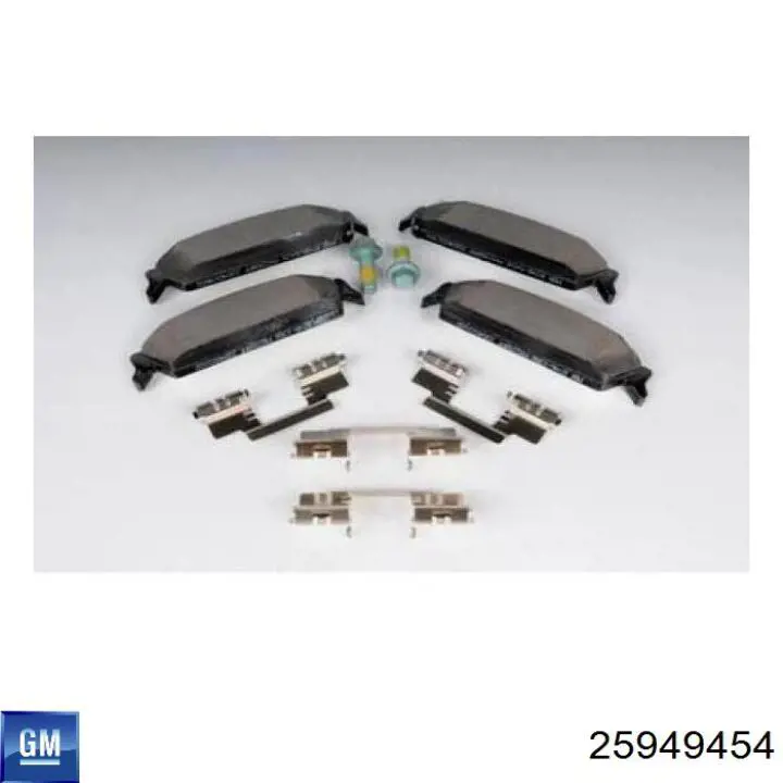 25949454 General Motors Колодки гальмівні задні, дискові