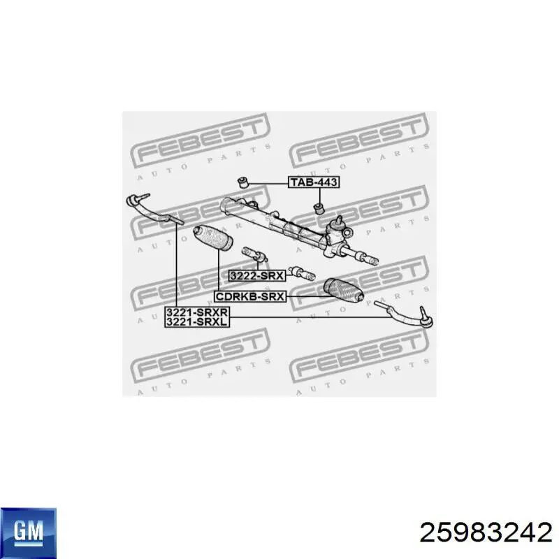 Управління рульове в зборі General Motors 15257558 ціна, від 32.34 USD