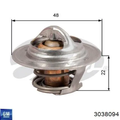 Купити 3038094 General Motors Термостат в корпусі