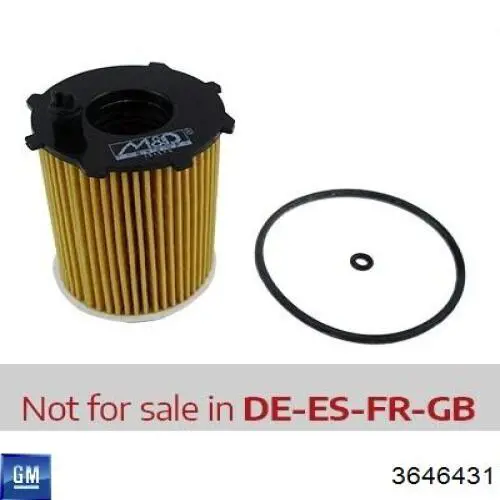 Масляний фільтр двигуна General Motors 3646431 ціна, від 9.00 USD