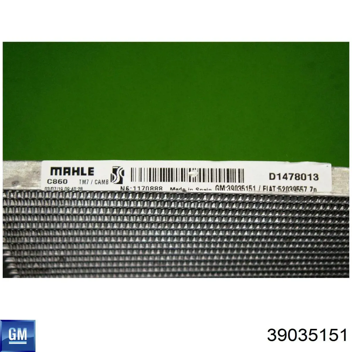Купити 39035151 General Motors Радіатор системи охолодження кондиціонера