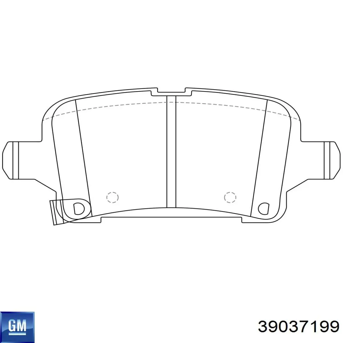 39037199 General Motors Колодки гальмівні задні, дискові