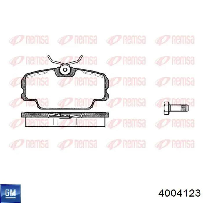 Колодки гальмівні передні, дискові 4004123 General Motors