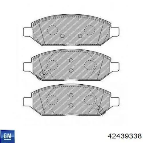Купити 42439338 General Motors Колодки гальмівні передні, дискові