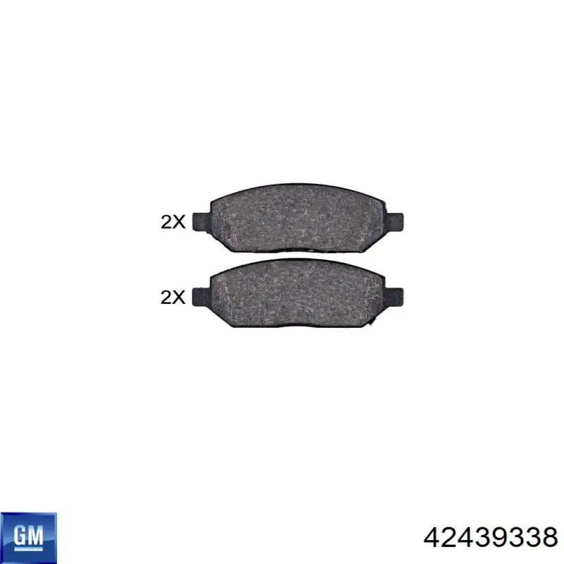 42439338 General Motors Передні гальмівні колодки