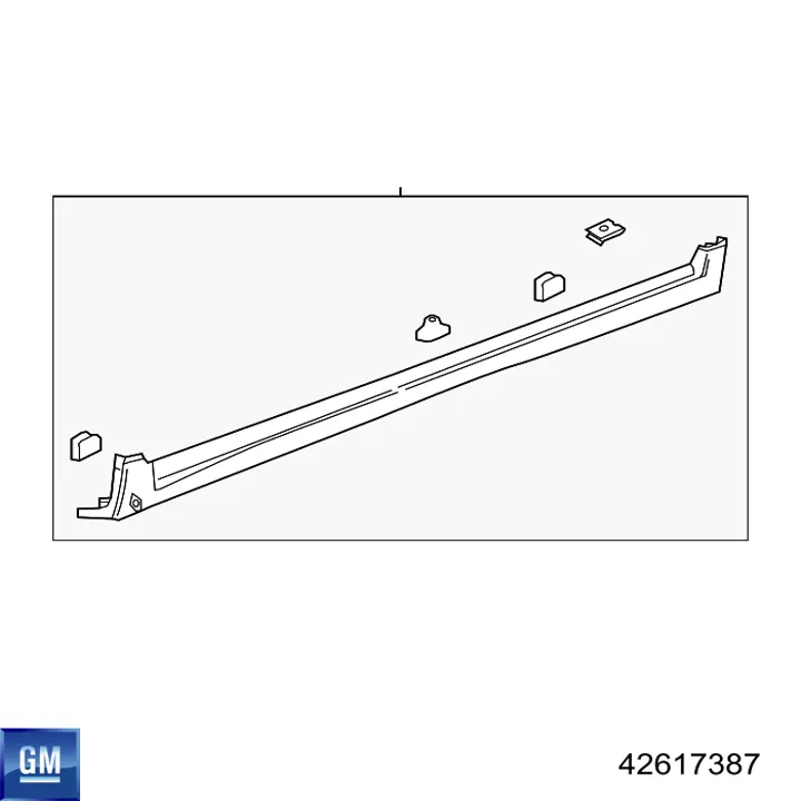 Накладка зовнішня (молдинг) порога, правий General Motors 42617387 ціна, від 42.44 USD