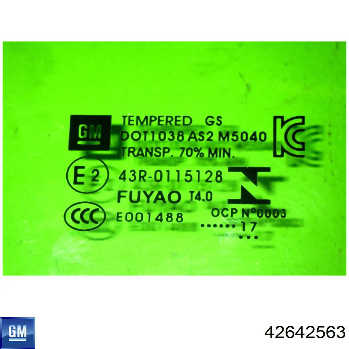 42831336 General Motors Скло пасажирських дверей