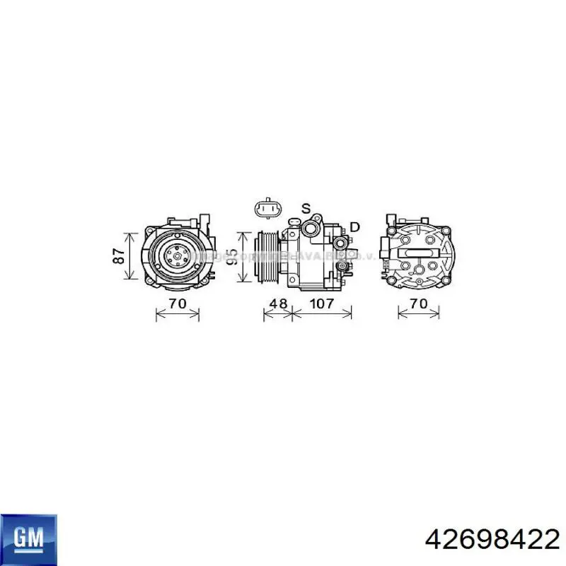  General Motors 42698422 ціна, від 177.36 USD