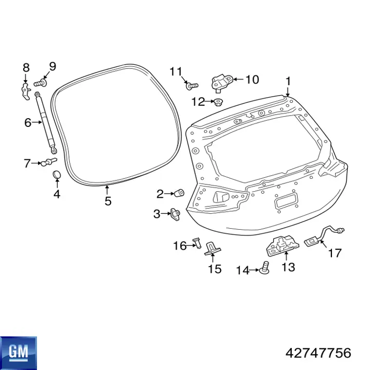 42747756 General Motors Треті двері