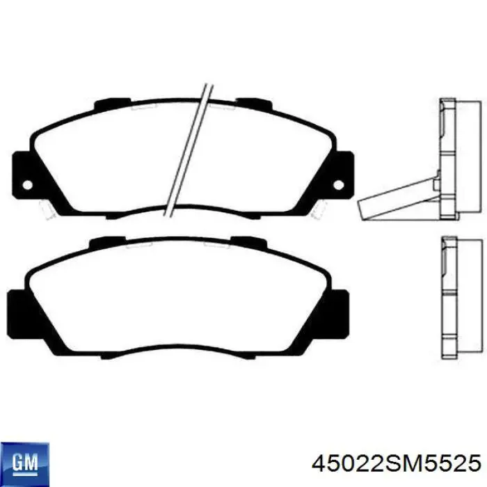 45022SM5525 General Motors Передні гальмівні колодки