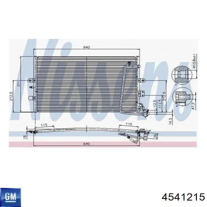 Купити 4541215 General Motors Радіатор системи охолодження кондиціонера