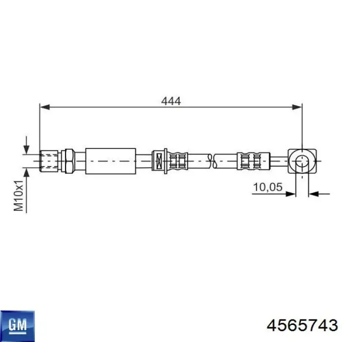 Гальмівні шланги передні 4565743 General Motors