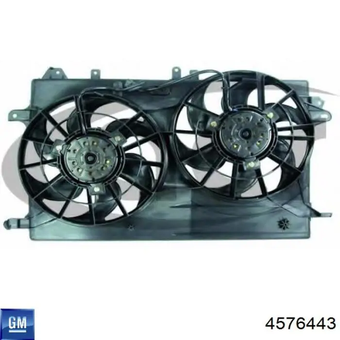 4576443 General Motors Електровентилятор охолодження в зборі (двигун + крильчатка), лівий