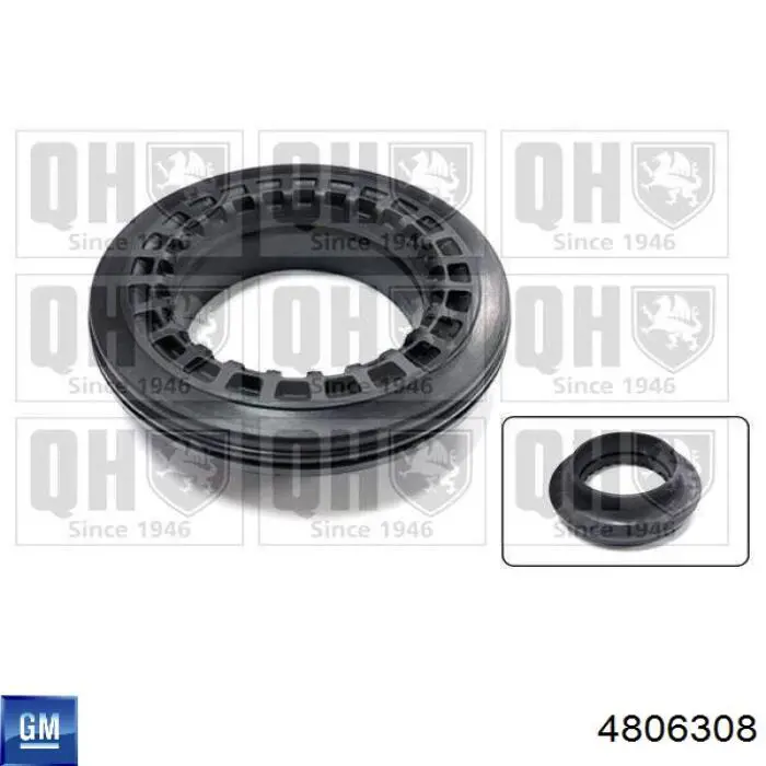 Підшипник опорний амортизатора, переднього General Motors 4806308 ціна, від 12.62 USD