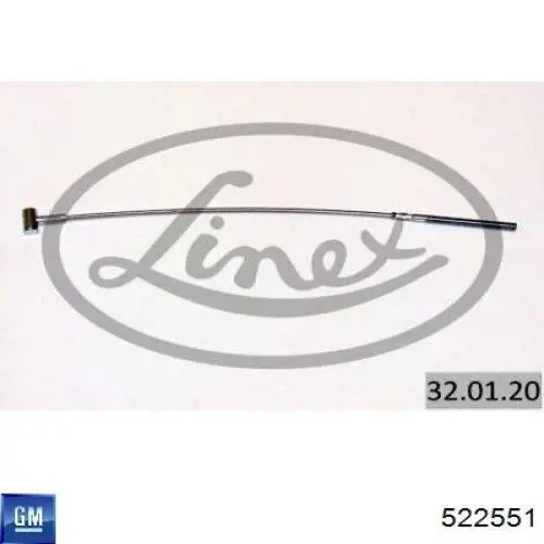 Трос стоянкового гальма передній General Motors 522551 ціна, від 3.86 USD