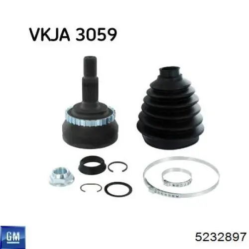 Граната колісна General Motors 5232897 ціна, від 32.95 USD