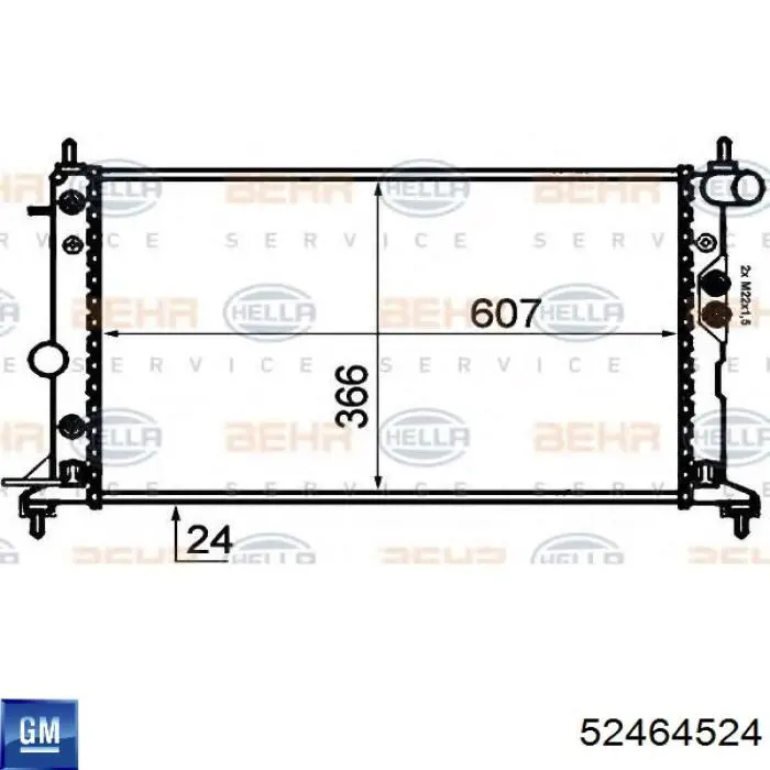 52464524 General Motors Радіатор охолодження двигуна