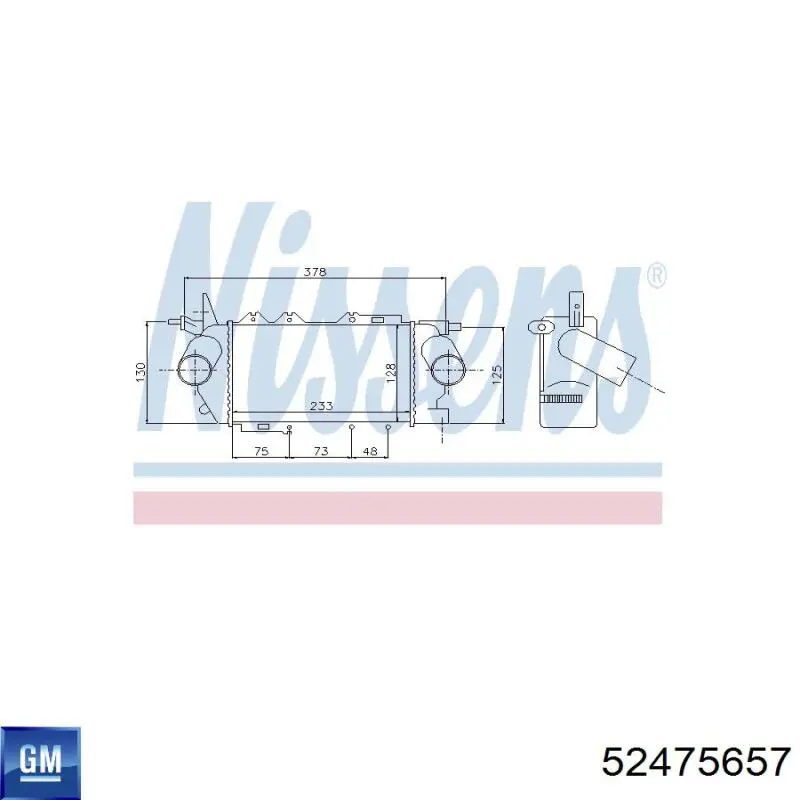 Система охолодження наддувочного повітря General Motors 52475657 ціна, від 70.53 USD