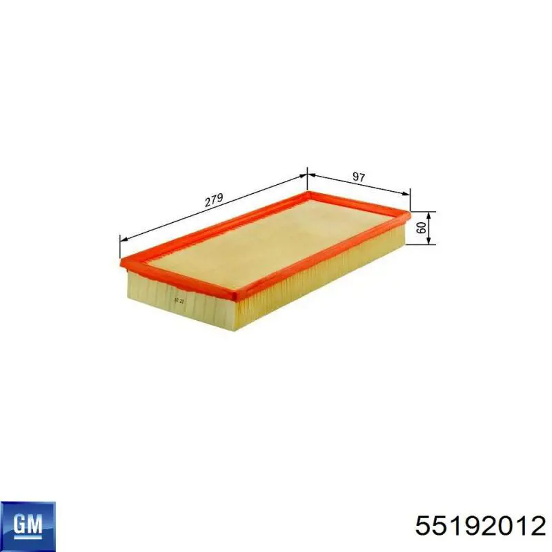 Фільтр повітряний 55192012 General Motors