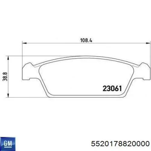 Тормозні колодки General Motors 5520178820000