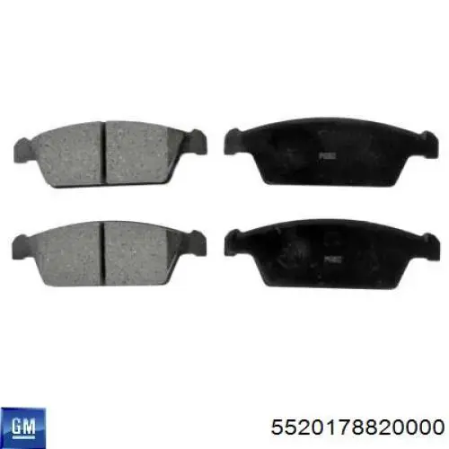 Гальмівні колодки General Motors 5520178820000 ціна, від 11.54 USD