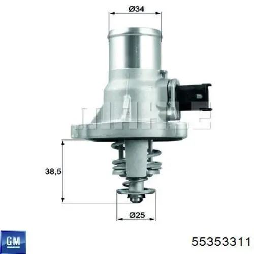 Купити 55353311 General Motors Корпус термостата