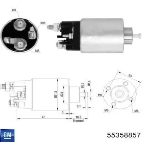 Купити 55358857 General Motors Стартер