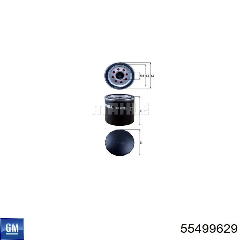 Фільтр масляний General Motors 55499629