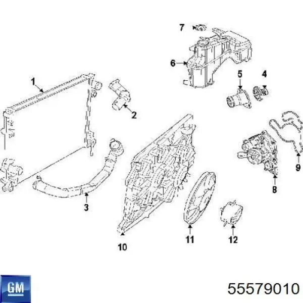 Автомобільний термостат General Motors 55579010 ціна, від 35.47 USD