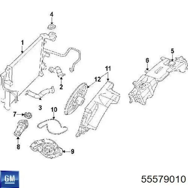 55579010 General Motors Авто термостат