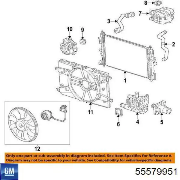 Купити 55579951 General Motors Корпус термостата