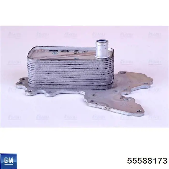 55588173 Opel Радіатор масляний (холодильник), під фільтром