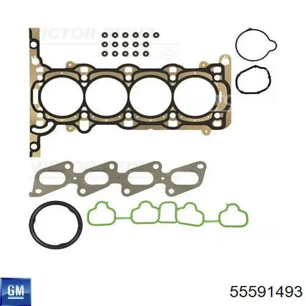 Комплект прокладок двигуна, верхній 95507853 General Motors